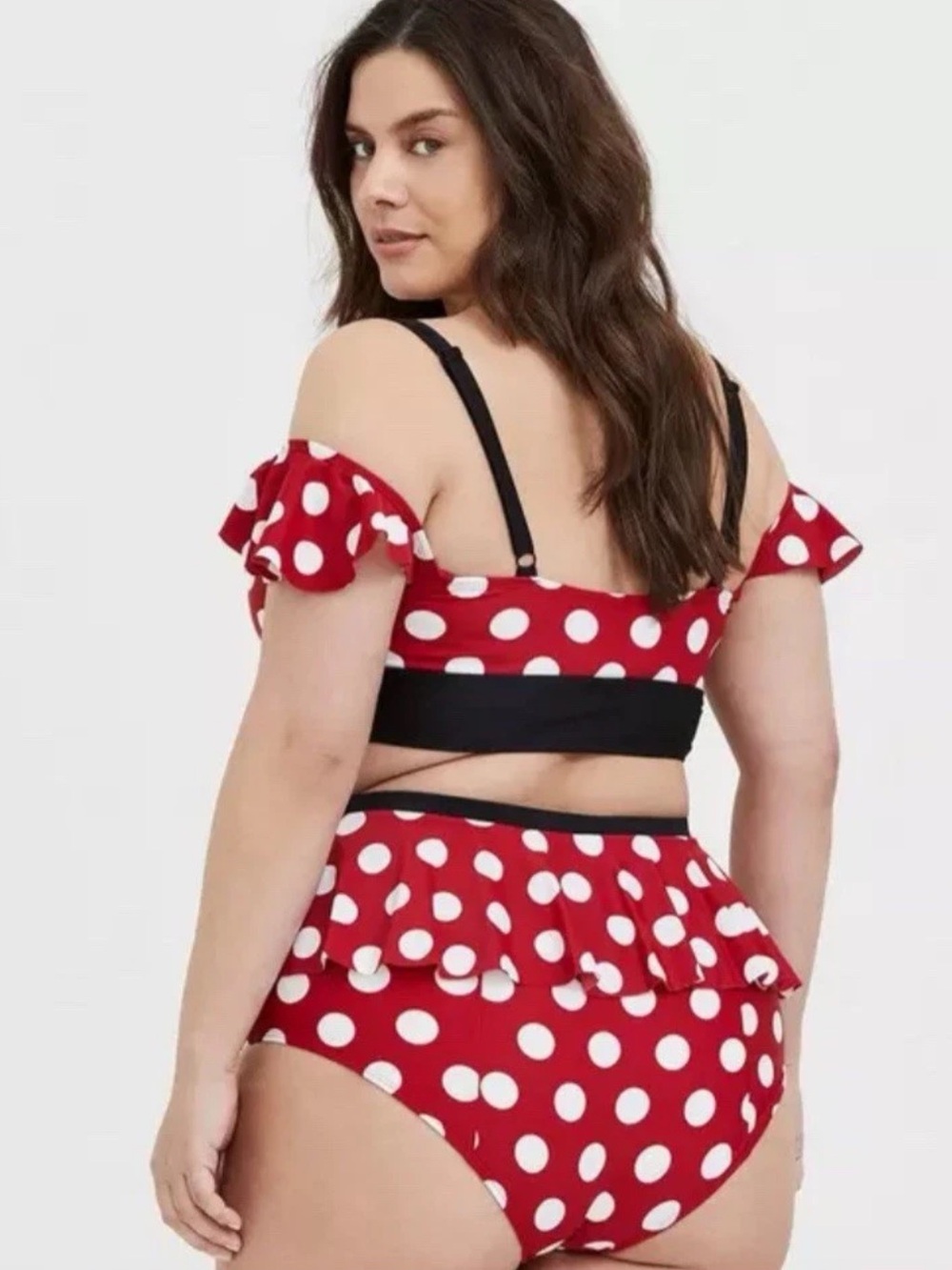 Torrid x Disney Limited Edition Minnie Mouse Red Polka Dot 2-Piece Swimsuit - Picture 3 of 15